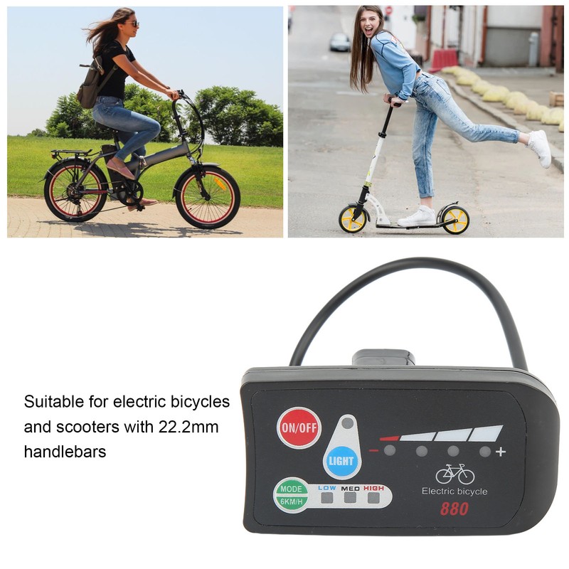 Electric Bicycle Display ABS Lightweight LED Display Meter With Waterproof