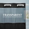 EUTXL Black Shower Curtain with Liner - 230GSM Waffle Textured