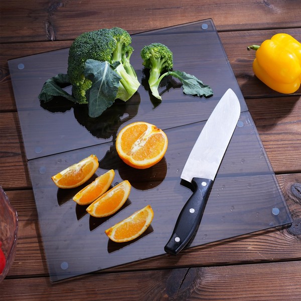 Tempered Glass Cutting Boards for Kitchen,Glass Board for Countertop,Heat Resistant,