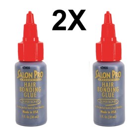 2X ANTI-FUNGUS HAIR LACE WIG CAP 1oz BONDING ADHESIVE GLUE SUPER BOND SALON