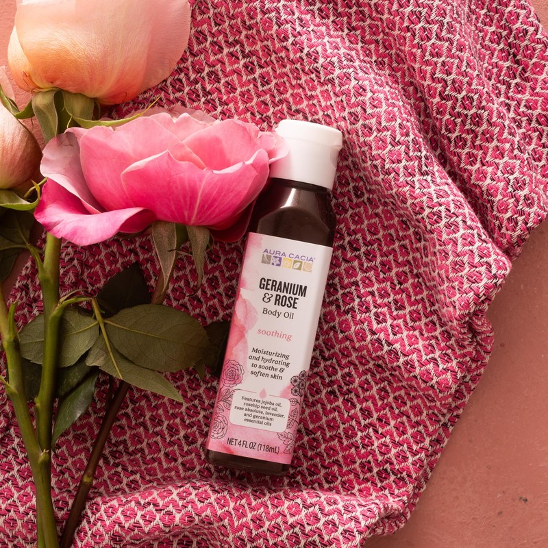 Aura Cacia Geranium Body Oil 4 fl. oz.