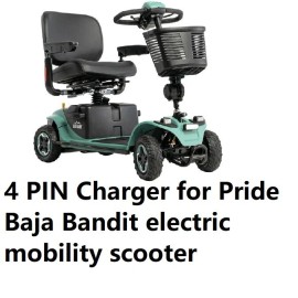Coming data  Battery Charger for Pride Baja Bandit electric wheelchair mobility 4 PIN