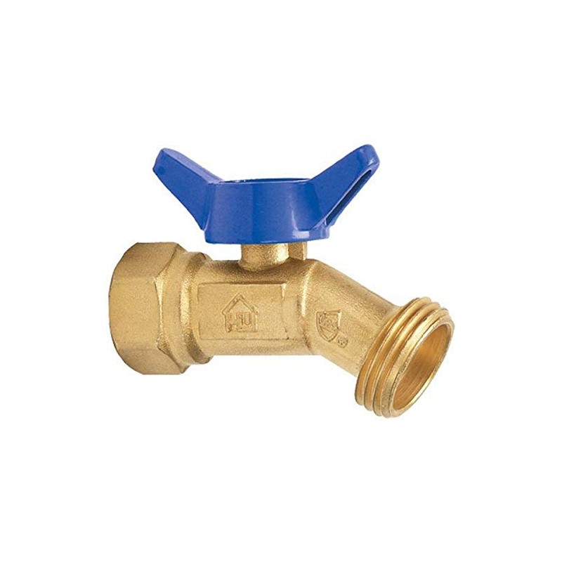 Homewerks, Brass, VHN-QTR-B3B Hose Bibb with 1/4-Turn and No-Kink Design,