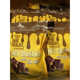 Trader Joe's 2 Packs Trader Joe's Dark Chocolate Covered Honey Grahams w/Sea Salt 8 oz Each
