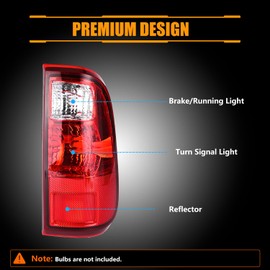 OLDANI Tail Lights Designed for Fo-rd F250 F350 F-250 F-350 F450 F550 Super Duty 2008-2016, F250 Tail Light Assembly Driver & Passenger Side Taillights, with Brake Rear Lamp, Red, 1 Pair