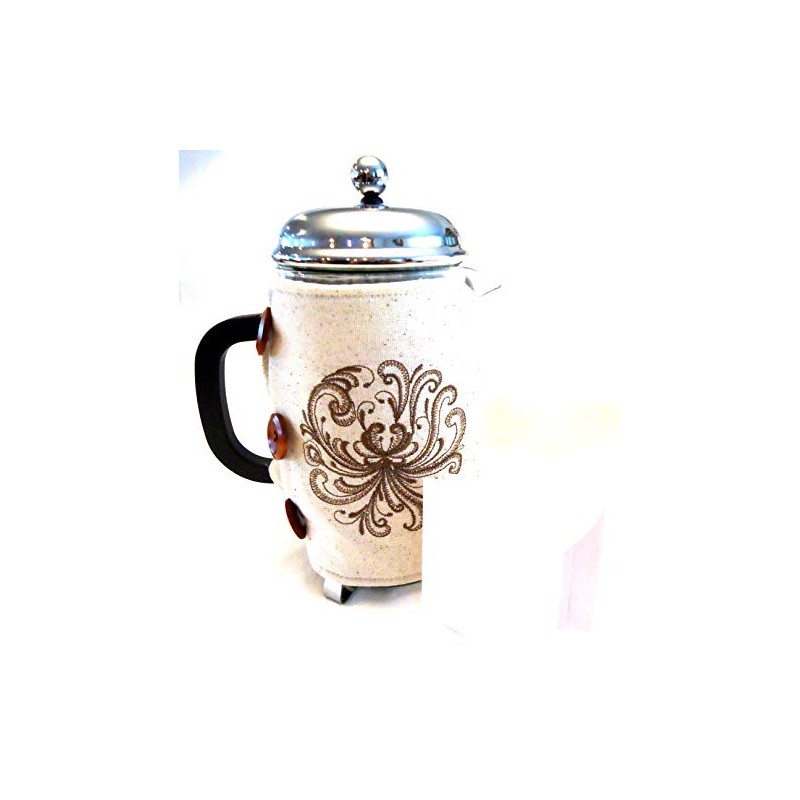 Integrity Designs Scandinavian Rosemaling Embroidered French Press Cozy