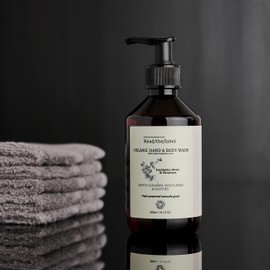 Read The Label - Organic Hand & Body Wash with Pure Essential Oils - Eucalyptus Dives & Geranium with Coconut & Sunflower - Gently Cleanses, Moisturises & Soothes – 300ML