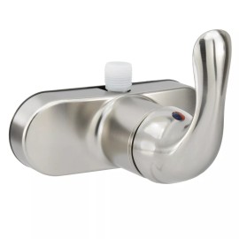 RecPro RV Shower Faucet Diverter Valve Single Lever | 4 Inch | Brushed Nickel