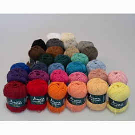 10 Balls Cotton (Turquoise 38) 50 g Cotton Yarn for Crochet and Needles for Knitting, Yarn for Crochet and Iron, Made in Italy, Borgo de 'Pazzia Firence