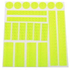E-outstanding Reflective Sticker for Bike 21PCS Yellow Safety Reflector Waterproof Adhesive Reflective Decals for Cycling Bicycle, Wheelchairs, Motorbike, Helmet, Stroller, Scooter, Hard Hat