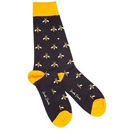 Swole Panda Bamboo Socks UK7-11 - Bumble Bee Mens Socks