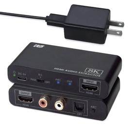 RATOK SYSTEM 8K 60Hz 4K 120Hz 144Hz ARC Compatible HDMI Audio Splitter RS-HD2HDA-8K HDMI 2.1 Optical Digital Audio Splitter PS5