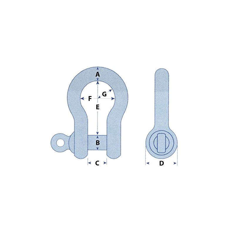 Secure Fix Direct X2 5mm Bow Shackles With Screw Collar