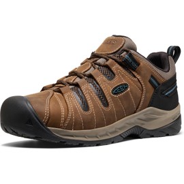 KEEN Utility Men's Flint 2 VersaTREAD Non Slip Low Height Steel Toe Durable Work Shoes, Cascade Brown, 9