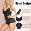 GROW LOOP Lace Bodysuit Deep V Neck Sleeveless Body Shaper