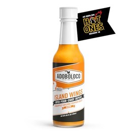 Island Wings Pineapple Cayenne Pepper Sauce By Adoboloco, A Perfect Mild Hot Sauce With Flavors of Fire-Roasted Pineapple, Cayenne Peppers & Honey, Made With All Natural Ingredients, 5 fl oz (1-Pack)