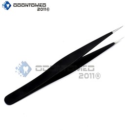 ODM New 3" Eyebrow Tweezers SHARP Precision Tips COLOR BLACK - Solid Classic Design