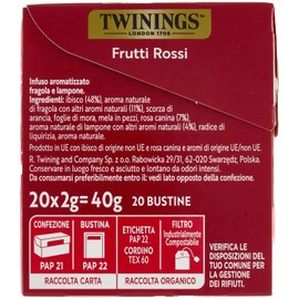 Twinings Tw Inf.20ff Frutti Rosssi, 40g