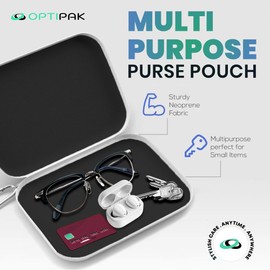 OPTIPAK Sparkle Anti-Reflective Lens Cleaner Spray Kit - (2) 1oz Glasses Cleaner Spray, (5) Pre-Moistened Lens Wipes & (1) Multipurpose Pouch for Eyeglasses, Lenses & Camera Cleaning Kit (8 Piece Set)
