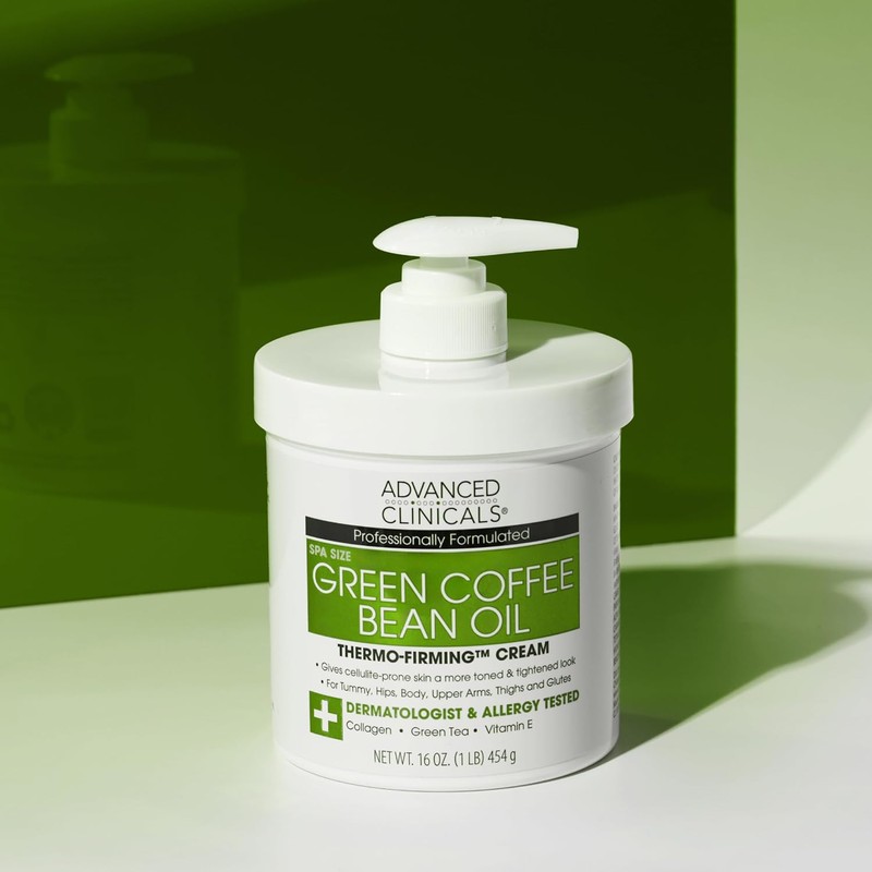 Advanced Clinicals Green Coffee Bean Oil Thermo-firming Body Cream 16oz