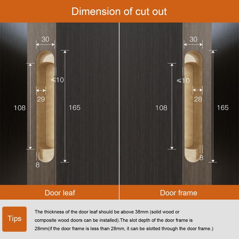 YAGU 3 Way Adjustable Invisible Door Hinge Concealed Hidden 180