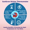 SunGrow Betta Stick-on Sticker Thermometers, 5.2 x 0.7 Inches, Green