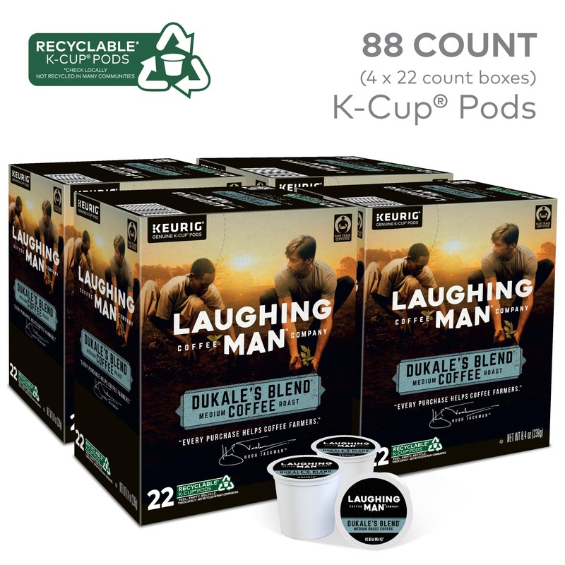 Laughing Man Dukale's Blend Keurig Recyclable K-Cup Coffee Pods, Medium