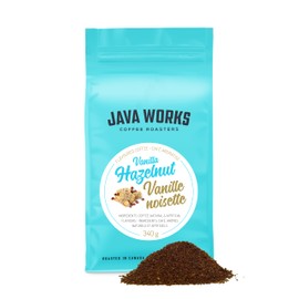 Java Works Coffee Vanilla Hazelnut Flavoured Coffee *Ground*, 340 Grams