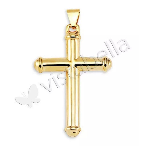Unbranded 10k Bonded Gold Ring End Gorgeous Cross Charm Pendant-sg41