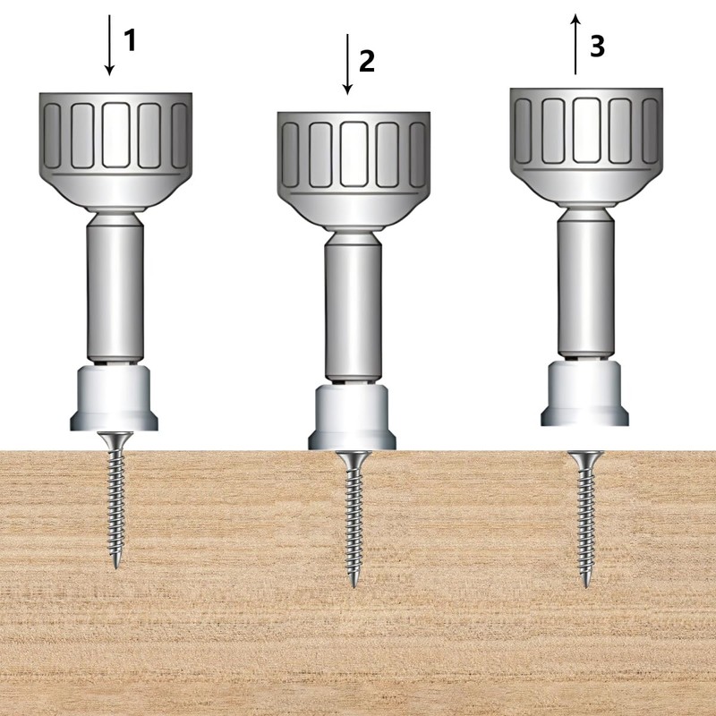 Teursa 5pcs Set Premium Magnetic Drywall Screw Setter - PH2