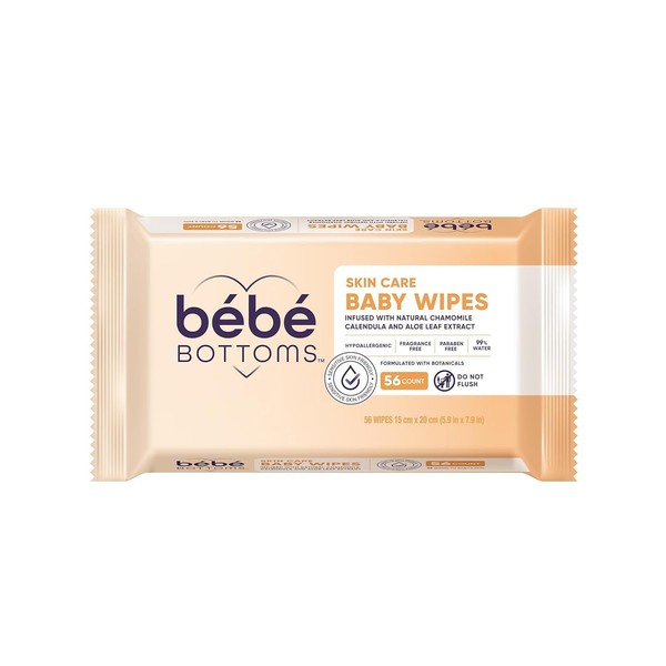 Bébé Bottoms Hypoallergenic Facial Cloth and Baby Wipes - Fragrance