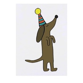 Azeeda 'Party Dackel' Temporäres Tattoo - Hautfreundlicher & Ungiftiger Abziehbild · Wasserfest (TO00072285)