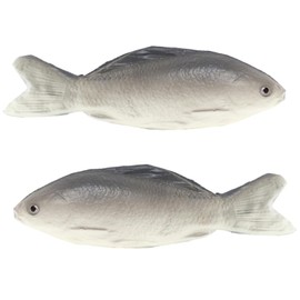 2Pieces Artificial Fake Fish Toy Kids Pretend Play Prop Desktop Decoration Lifelike Artificial Fake Fish Model for Children Sea Animals Toys