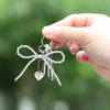 Pearl Keychains for Women, Cute Bow Keychain Pearl Bow Keychain