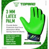 TOPMAD Goalkeeper Gloves (Green, Size 8 suitable for Adult (M/L))