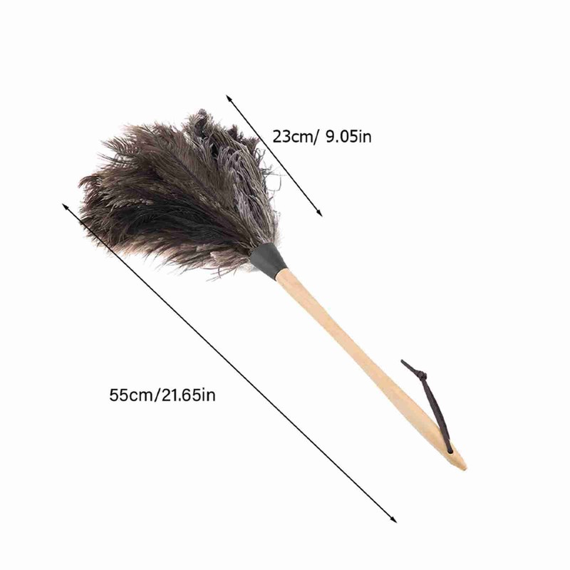 Handmade Washable NOn electrostatic Ostrich Feather Duster with Wooden Handle