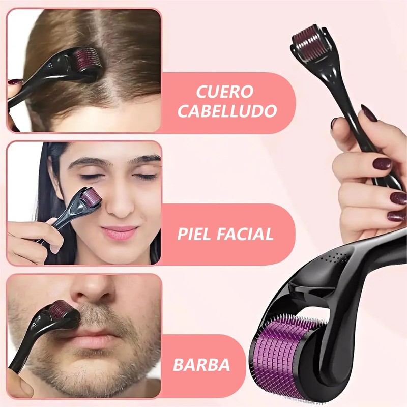 Rodillo facial de acero inoxidable – 6 tamaños ajustables (0.25‑2