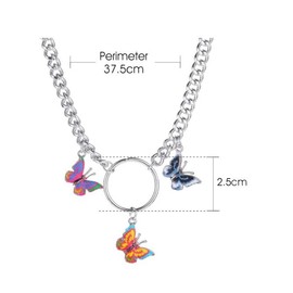 DUTACK The lovely butterfly locket and jewellery gift honor female teenagers and girls with gold chains in pompous simplicity, Zinc