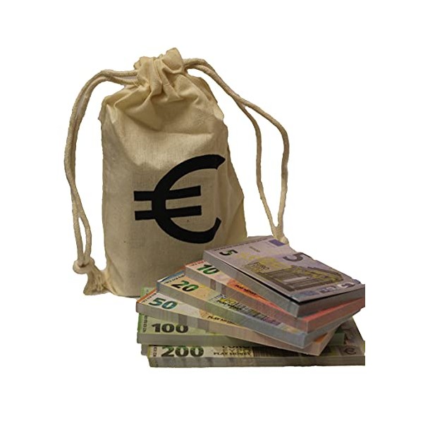 Dress Up America Playkidiz Pretend Euro Fake Money for Advertising, Pranks - Prop Money For Prentend Play, Birthday Party and Play Board Games - Fake Currency For Kids Learning (Euro)