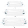 1.5-Quart Tempered Glass Oblong Baking Dishes, Set of 2