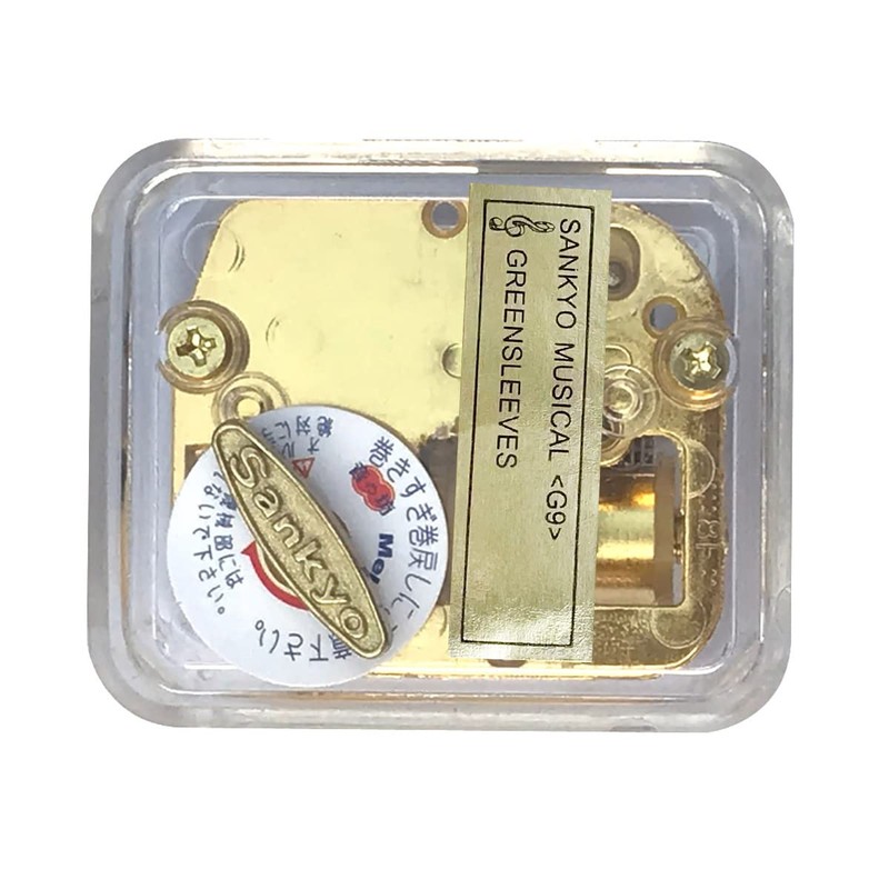 BinkeGG Clear Acrylic Wind up Music Box with Clockwork Sankyo