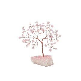 Widdop and Co Mini Gemstone Tree Ornament 13cm - Rose Quartz