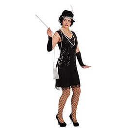 Women's 20s Charleston Dress Costume Black Size 46/48