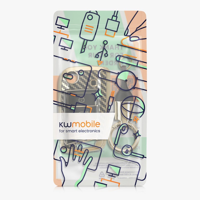 kwmobile Car Key Case Compatible with VW Golf 7 MK7