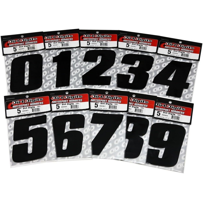 Dirt Digits DD53B-6 Black 5.5" High-Gloss Precision Die Cut Vinyl