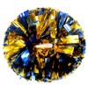 Lovecheer 2PCS Pom Poms Cheerleading Blue and Gold Metallic Cheer