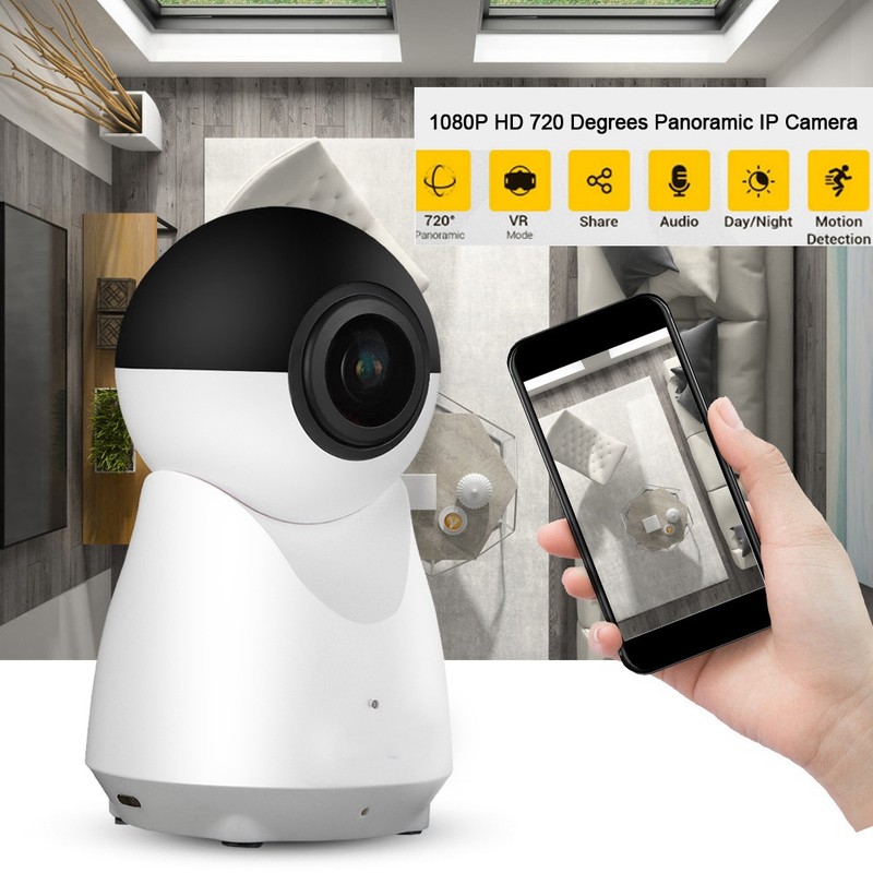 1080P HD H.265 720 Degrees Panoramic Infrared WiFi IP Camera