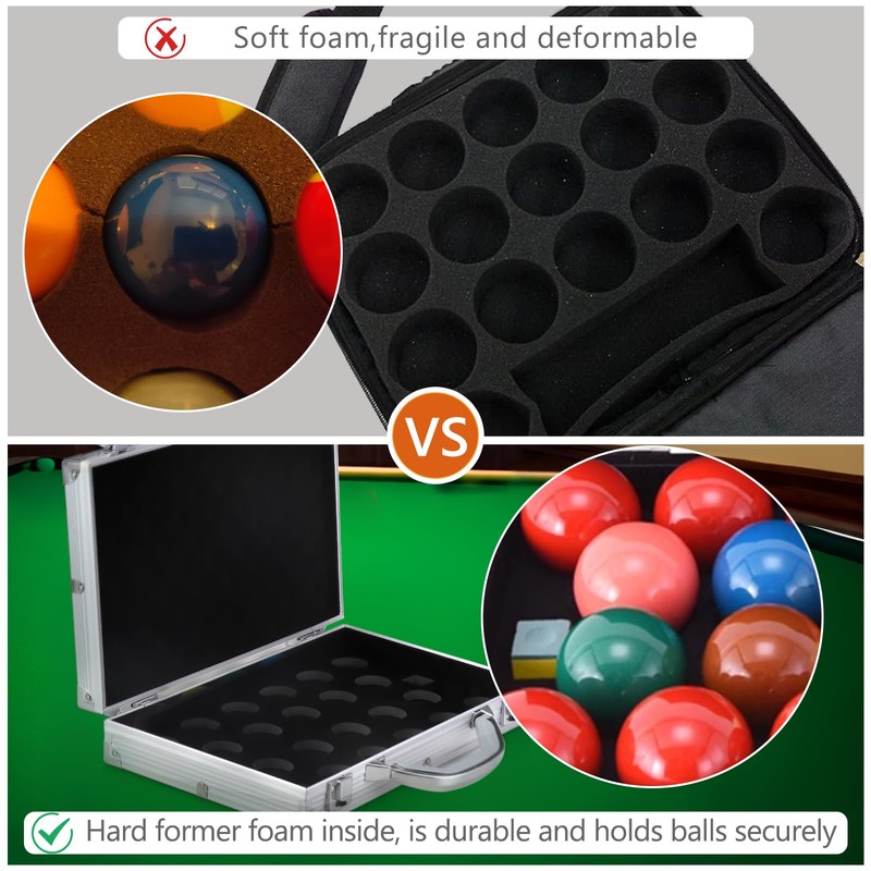JTVTW Snooker Ball Carry Case for 2 1/16" Snooker Balls
