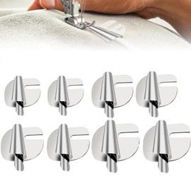 MZOYOURO Pack of 8 Sewing Machine Accessories, Rolled Hem Foot, 8 Sizes (3 mm - 10 mm) for Rolled Hems, Stainless Steel Rolled Hem Presser Foot, Sewing Rolled Hem Presser for Most Home Sewing Machines