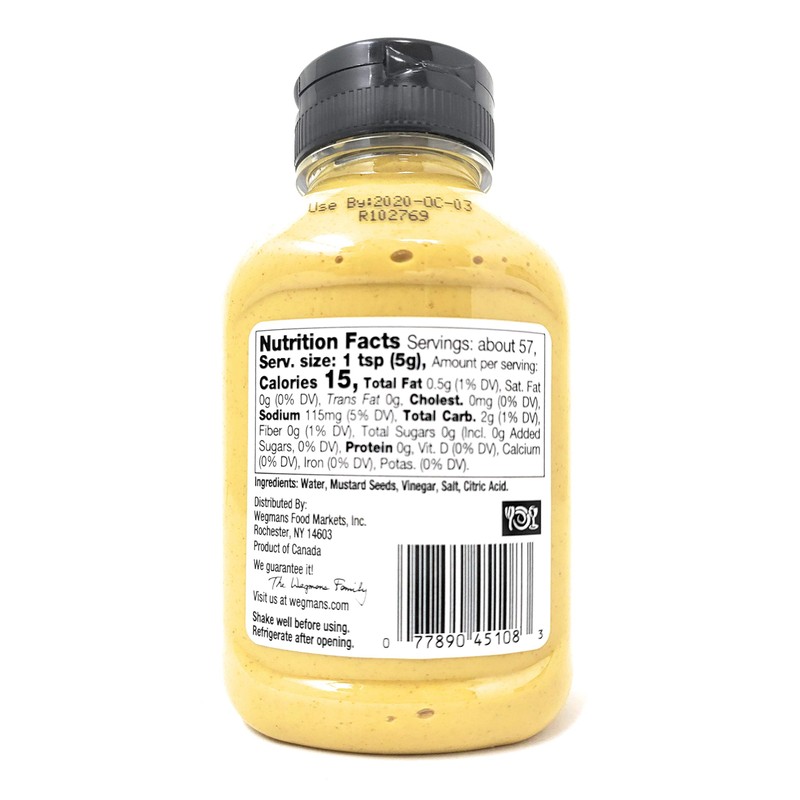 Wegmans Tradional Dijon Mustard (2 Pack, Total of 20.2oz)